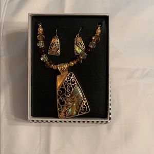 NEVERWORN necklace and earrings